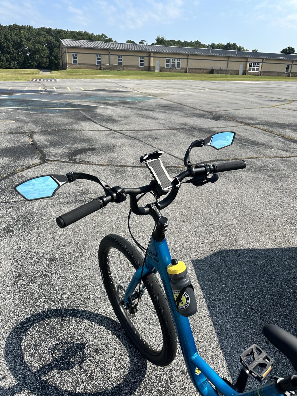 Hafny Handlebar Bike Mirror - HD Glass, Wide Angle, Adjustable 360 Degree Rear View - Shatterproof, Anti-Glare, Premium, MTB, E-Bike, and Commuter Cycling Safety, HF-MR095 (Silver Left) customer photo 2