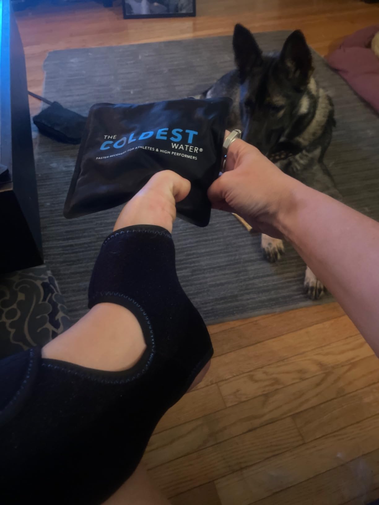Coldest Foot Ankle Achilles Tendonitis Icing Pain Relief Ice Wrap with Cold Compression Gel Packs | Best for Achilles Tendon Injuries, Plantar Fasciitis, Heel and Sore Feet Cold Therapy customer photo 1