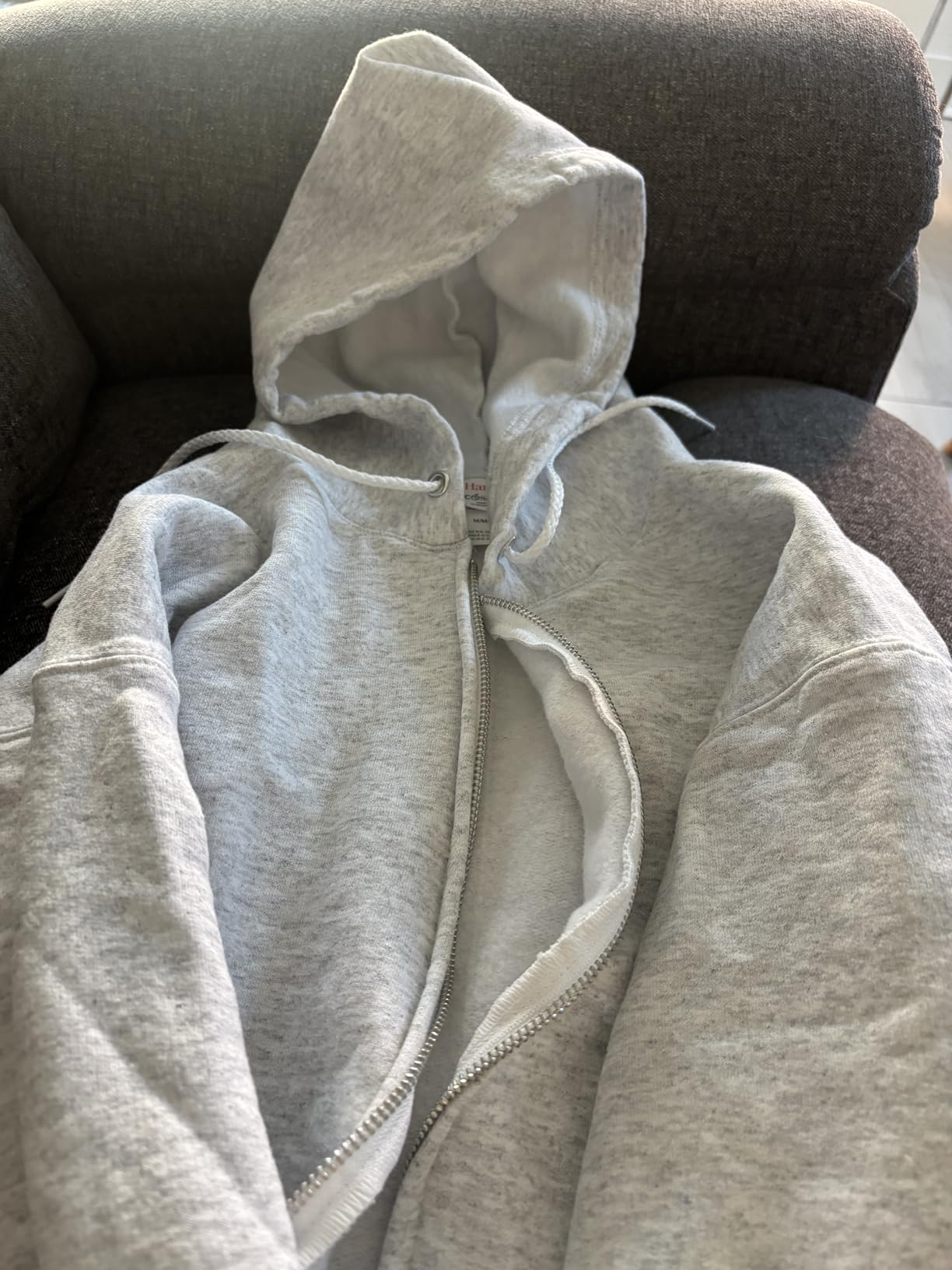 Hanes Men's Zip-up Hoodie, Ecosmart Fleece Full-zip Hoodie for Men, Hooded Sweatshirt customer photo 1