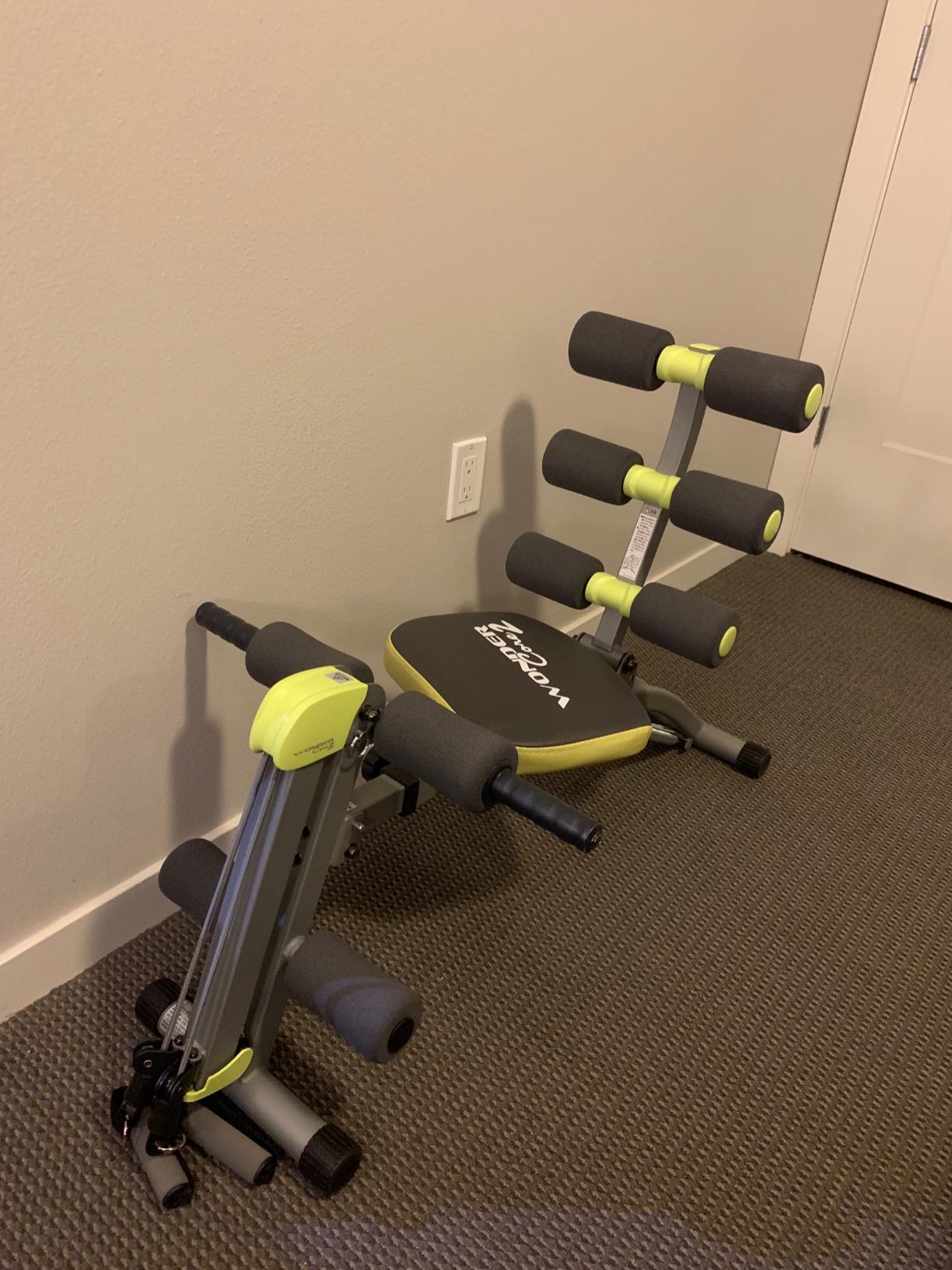 WONDER CORE 2 Total Gym Machine, Ab Workout Equipment, Adjustable Ab Machine for Stomach Workout, Sit Up Exercise Equipment for Home Workouts, Abdominal Trainer, Ab Lounger Exercise Chair customer photo 1