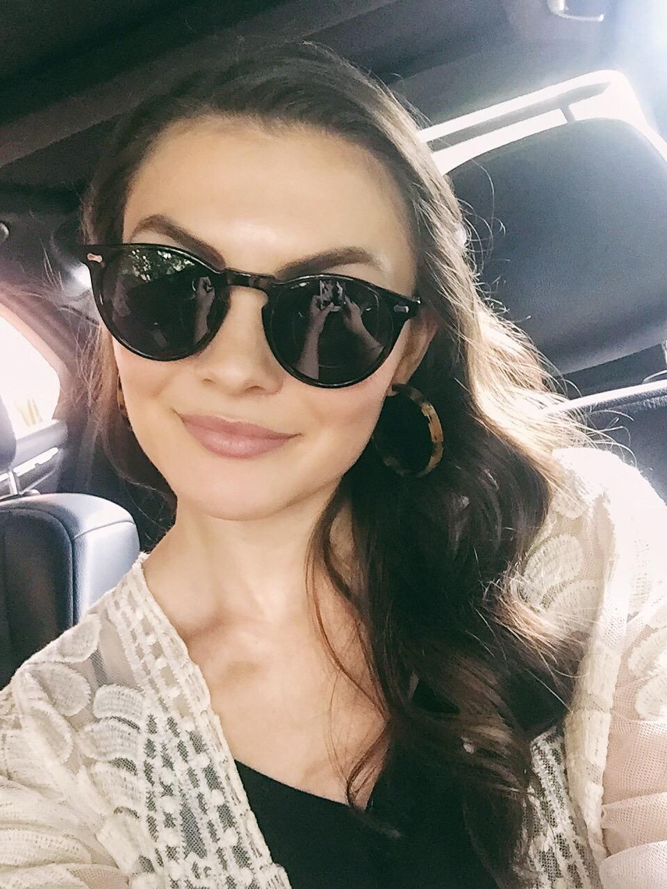 Polarized Sunglasses for Women: Acetate Frame, Small/Medium Size, UV400 Protection - Anti Glare CA5288 customer photo 1