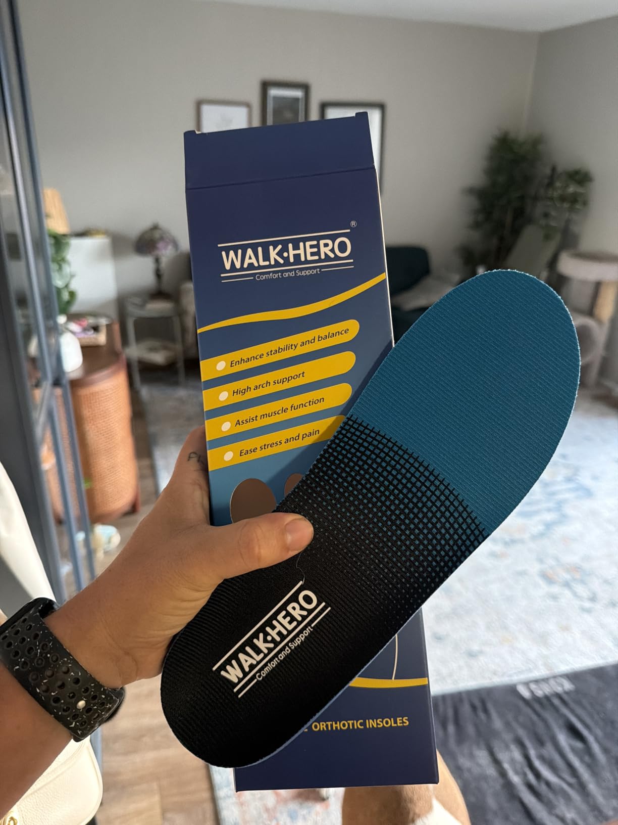 Plantar Fasciitis Relief - Arch Support Insoles for Men Women, Shoe Inserts for Flat Feet, Orthotics Insoles All-Day Energy and Comfort with Every Step (Mens 11-11 1/2 | Womens 13-13 1/2) customer photo 1