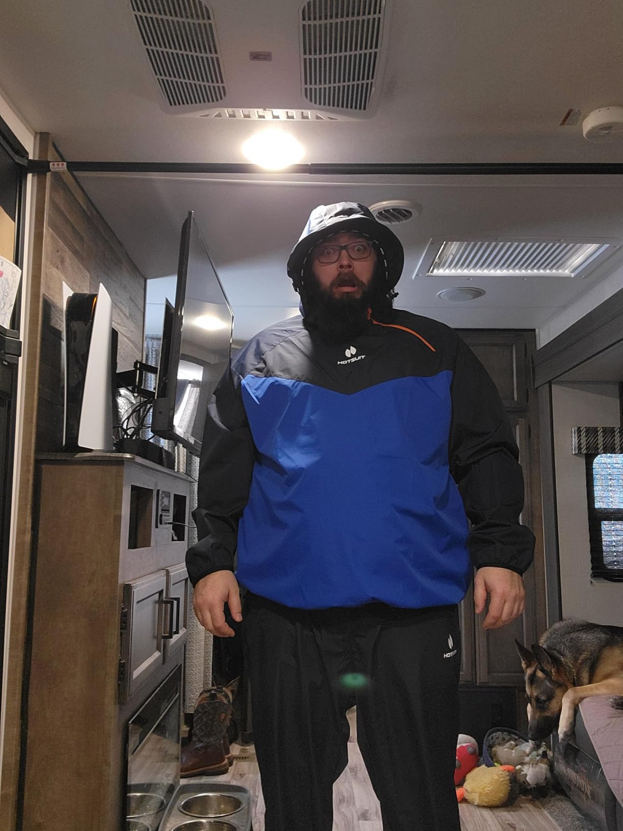 HOTSUIT Sauna Suit for Men Sweat Sauna Jacket Pant Gym Workout Sweat Suits customer photo 2