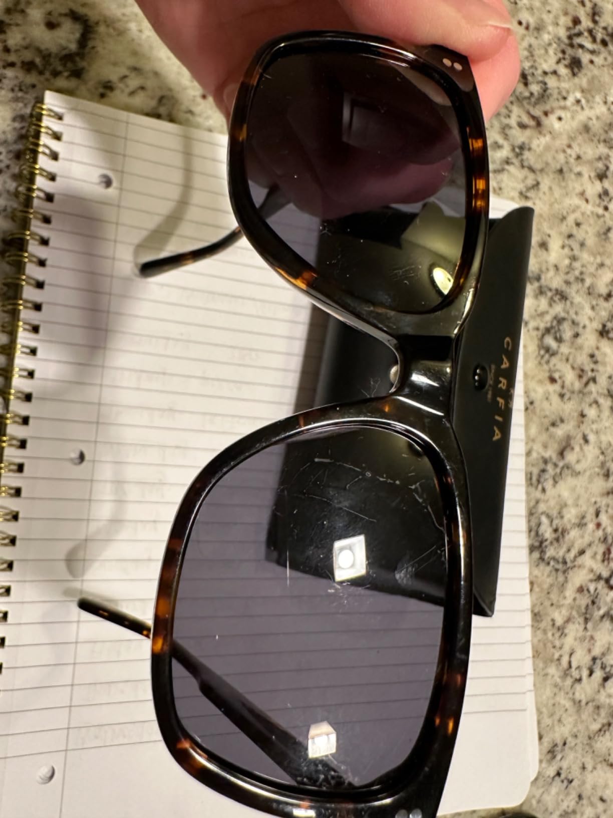 Polarized Sunglasses for Women: Acetate, Small/Medium Size, UV400 Anti Glare CA5354 customer photo 2
