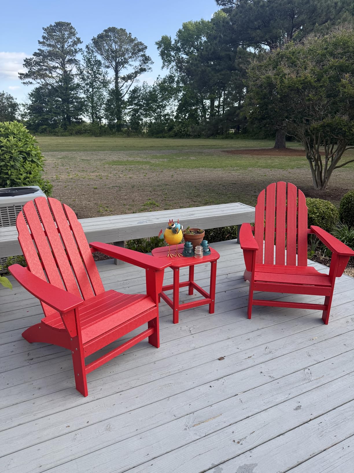 Vineyard Adirondack Chair - Black HDPE Outdoor Patio Furniture - Classic Design for Deck, Lawn, Garden, Beach, Pool, Fire Pit - Comfortable Wide Armrests customer photo 1