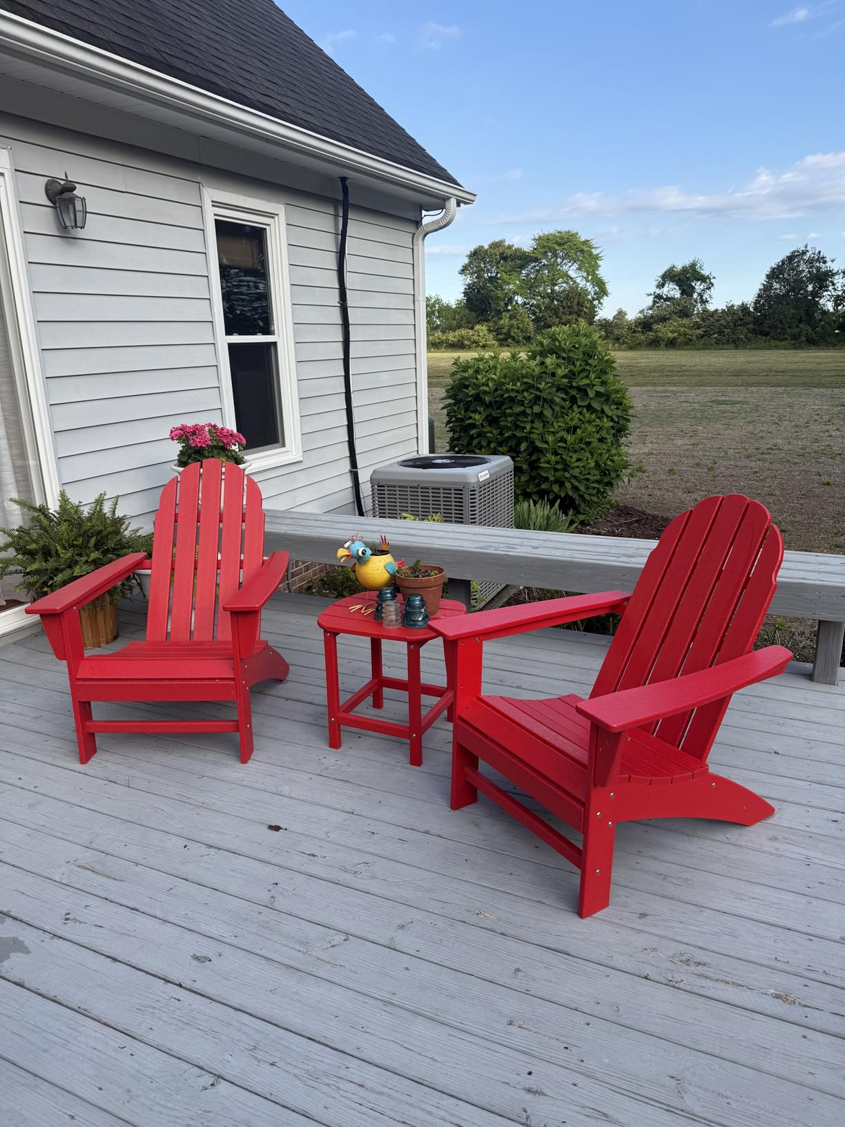 Vineyard Adirondack Chair - Black HDPE Outdoor Patio Furniture - Classic Design for Deck, Lawn, Garden, Beach, Pool, Fire Pit - Comfortable Wide Armrests customer photo 2
