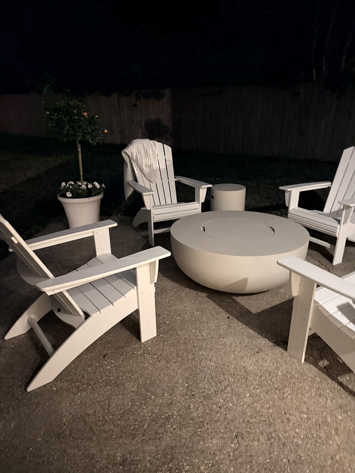POLYWOOD Nautical Curveback Adirondack Chair, HDPE Outdoor Patio Furniture for Deck, Pool, Garden, Made in USA customer photo 1