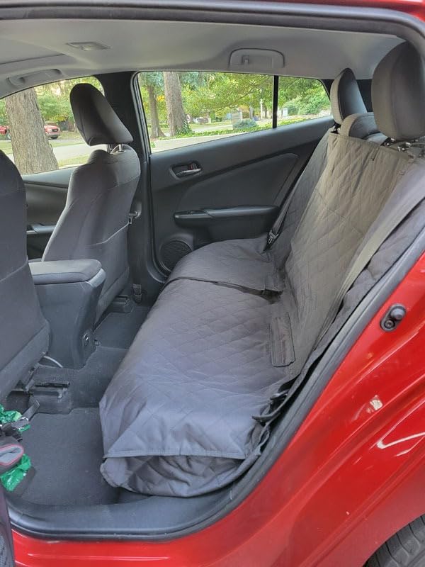 VIEWPETS Bench Car Seat Cover Protector - Waterproof, Heavy-Duty and Nonslip Pet Car Seat Cover for Dogs with Universal Size Fits for Vehicles, Trucks & SUVs(Black) customer photo 1
