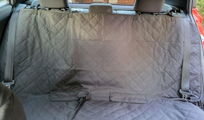 VIEWPETS Bench Car Seat Cover Protector - Waterproof, Heavy-Duty and Nonslip Pet Car Seat Cover for Dogs with Universal Size Fits for Vehicles, Trucks & SUVs(Black) customer photo 2