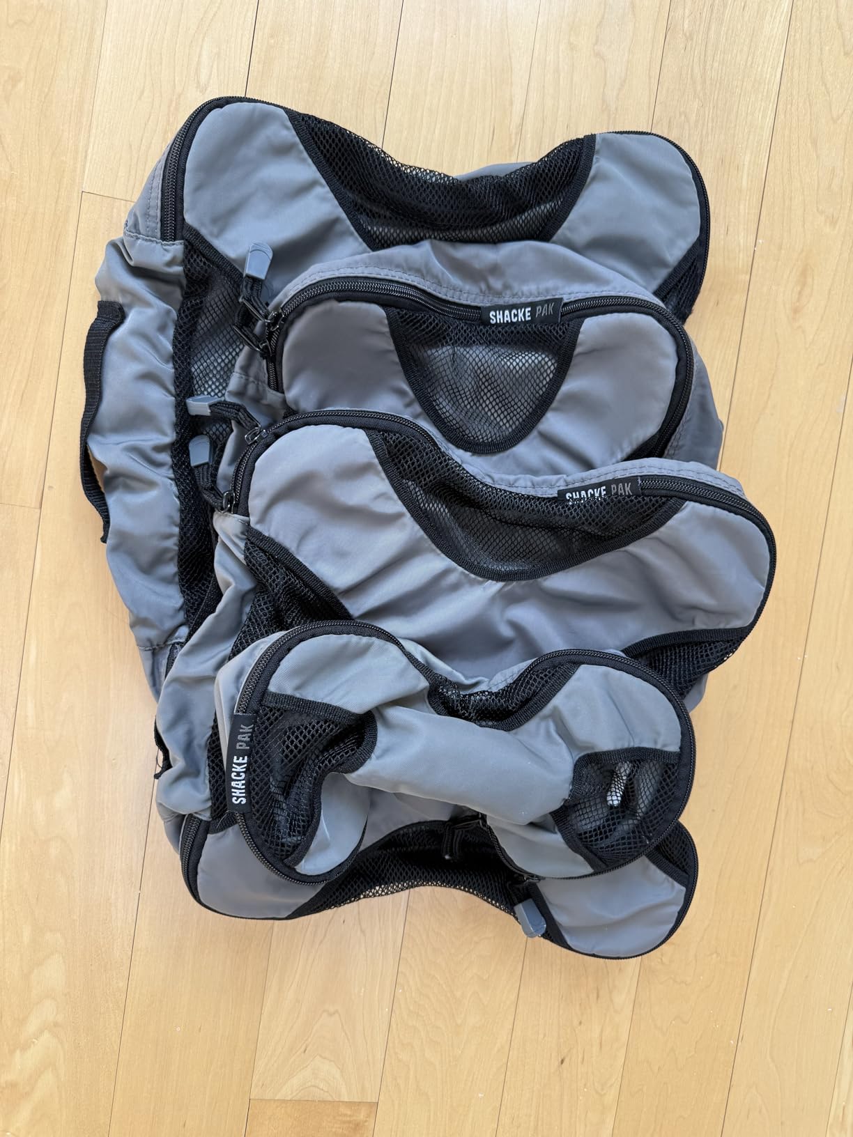 Shacke 5 Set Packing Cubes for Travel - Luggage Organizer & Suitcase Bags with Laundry Bag, Carry On Packing Organizer, Travel Accessories for Women Men (Pure Black) customer photo 2
