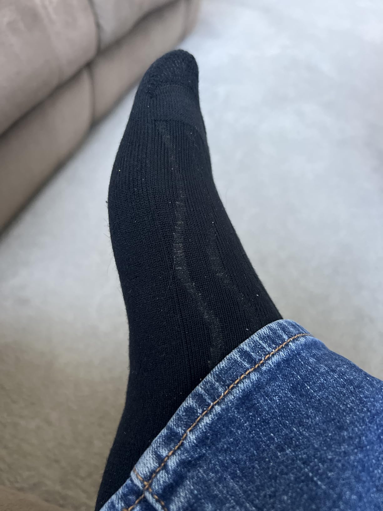 +MD Bamboo Viscose Ankle Diabetic Socks for Men & Women, 6 Pairs, Soft Cushioned, Non-Binding Loose Top, Extra Wide customer photo 1