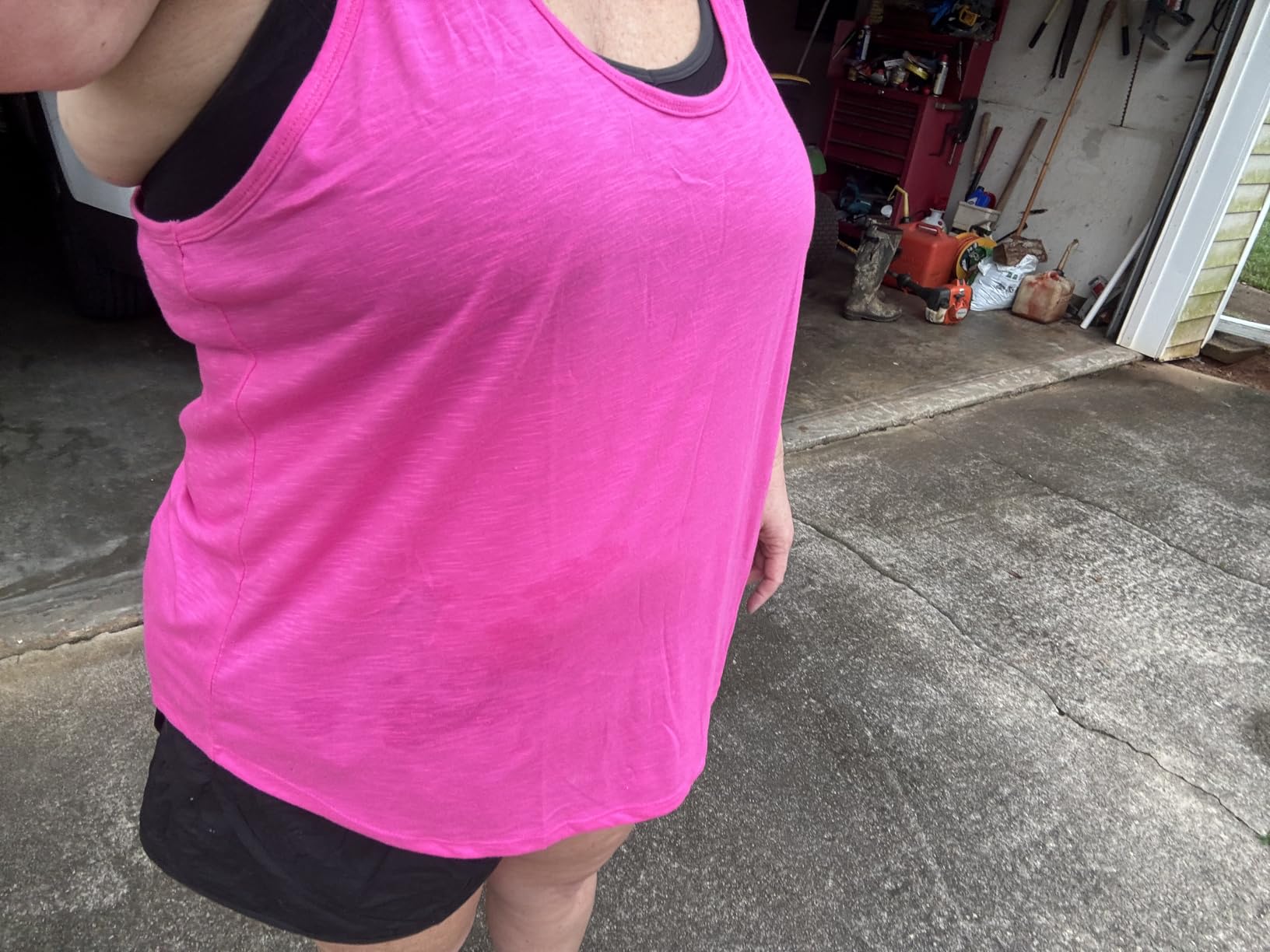 Sexy Basics Women's Everyday Flowy Burnout Slub Racer Back Tanks | Active Workout Tops | Multi Packs & Colors customer photo 1