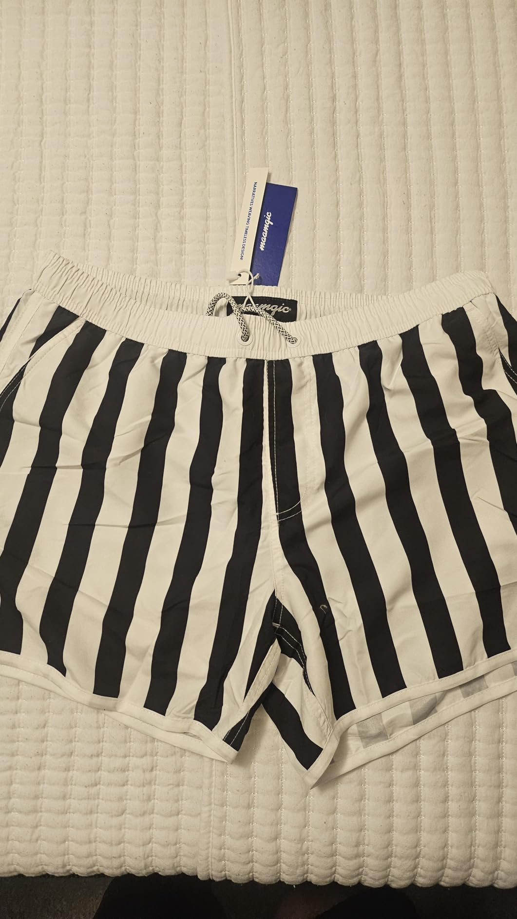 maamgic Mens Boys Short 80s 90s Vintage Swim Trunks with Mesh Lining Quick Dry Swim Suits Board Shorts customer photo 1