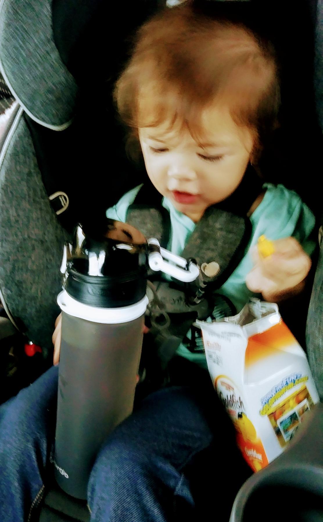 Valourgo Collapsible Water Bottle, Silicone Foldable with Leak Proof Valve BPA Free, Aqua Blue, 21 oz customer photo 1