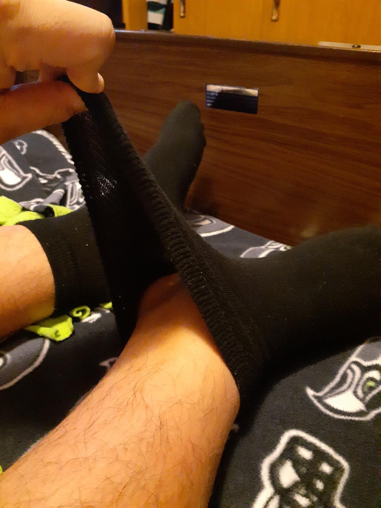 Yomandamor Mens Coolmax Ankle Wide Stretched Diabetic Socks with Seamless Toe, 5 Pairs customer photo 2