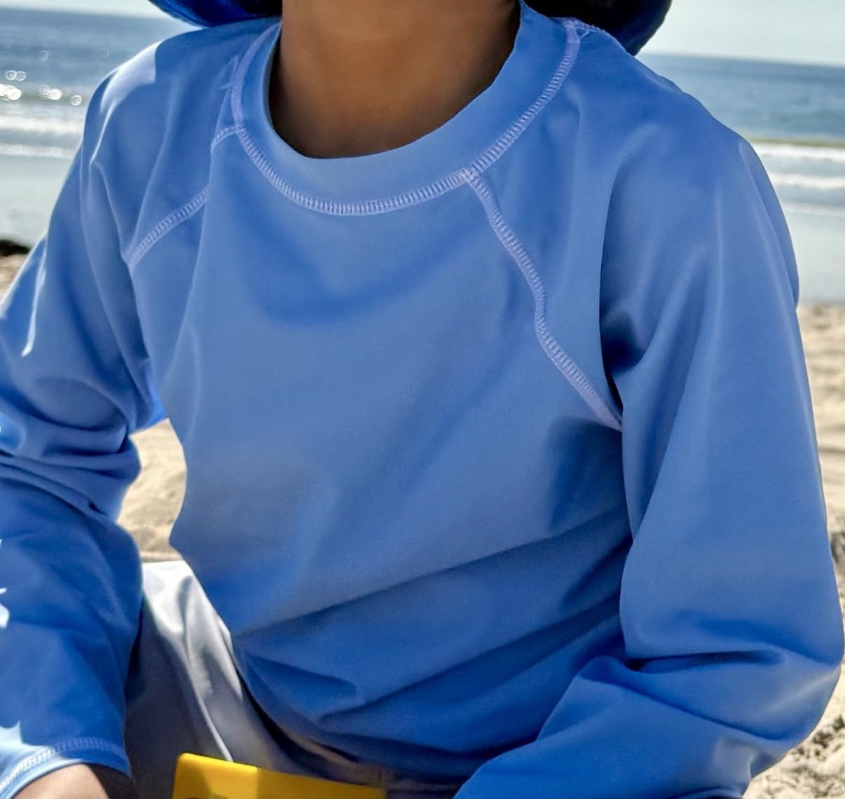 Boys' UPF 50+ Long-Sleeve Rashguard Athletic Swim Shirt customer photo 2