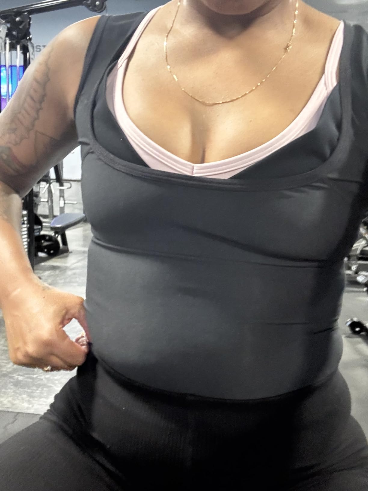 Sweat Shaper Premium Sauna Tank Top For Women, Slimming Sauna Shirt For Women, Sweat Vest for Workouts customer photo 1