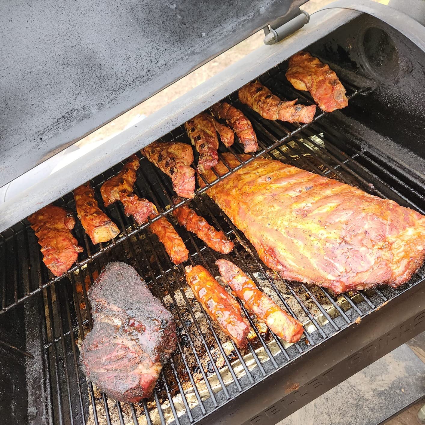 Z GRILLS ZPG-450A Wood Pellet Grill & Smoker with PID V3.0 Controller, 459 Sq in Cook Area, Meat Probe, Foldable Shelf & Side Shelf, 8 in 1 BBQ Grill Outdoor Auto Temperature Control, Black customer photo 2