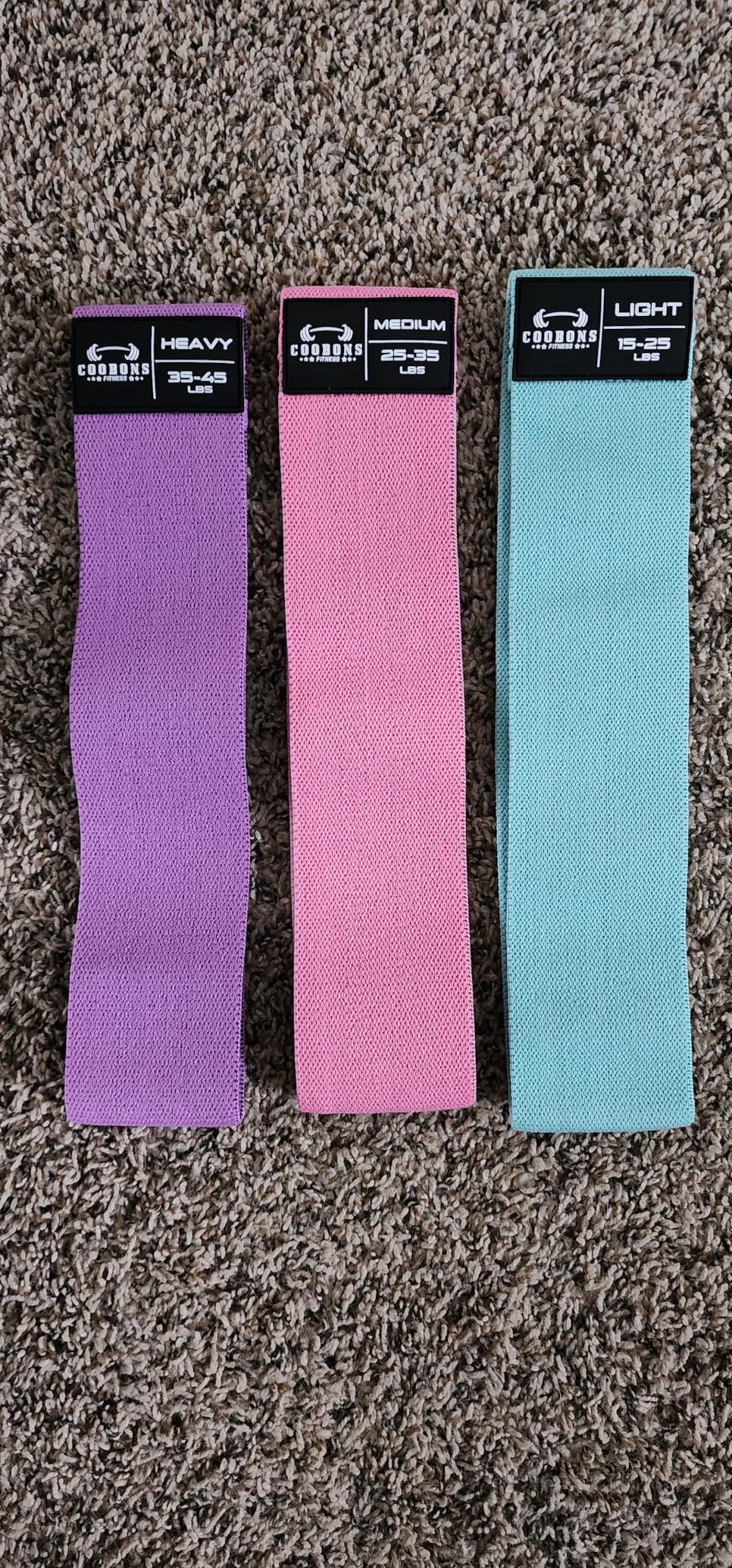 Fabric Resistance Bands for Working Out - Exercise Bands for Women and Men, Booty Bands for Legs and Glute, Yoga, Pilates, Rehab, Fitness and Home Workout customer photo 2
