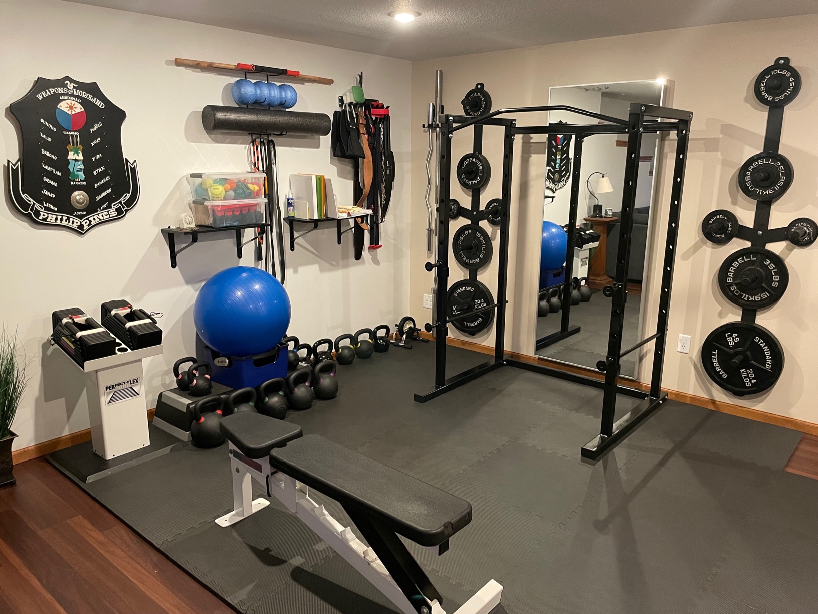 PRx Performance Wall-Mounted Barbell Storage Rack - Space-Saving 2-Bar Holder for Home & Commercial Gym, American-Made, Durable Fitness Equipment, Ideal for Workout and Garage Gym Accessory, Black customer photo 1