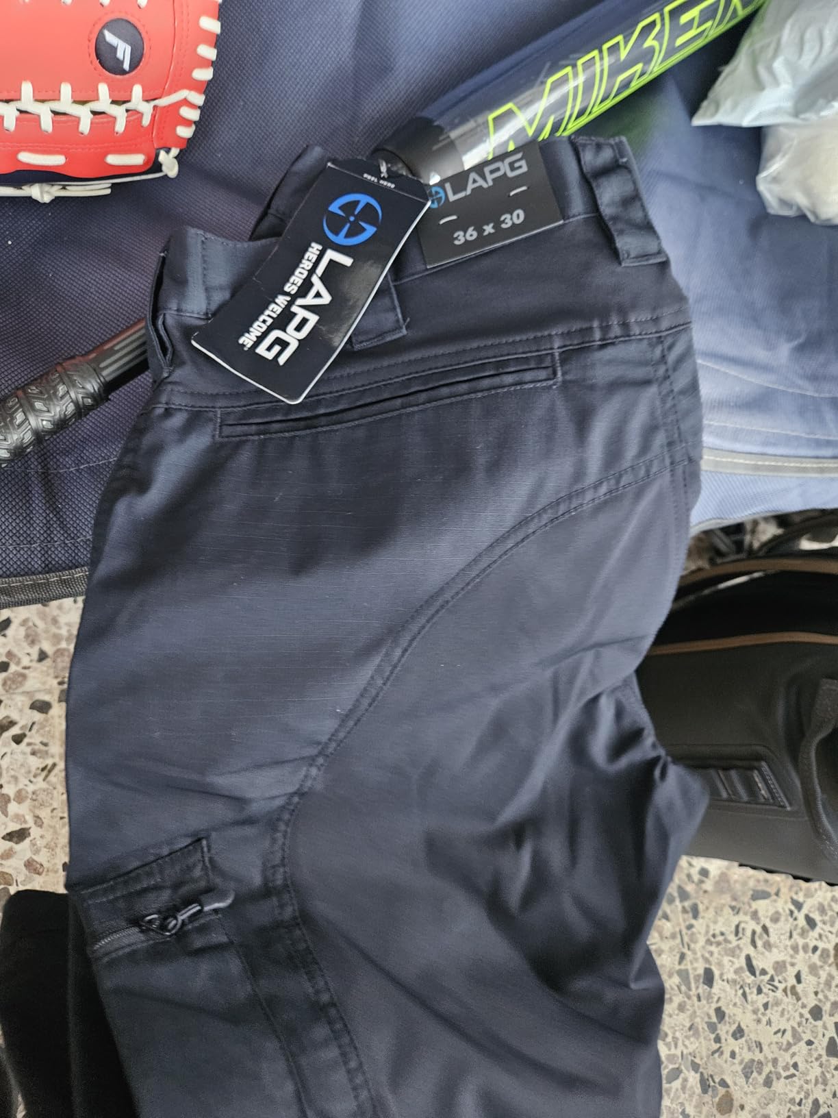 LAPG Men's Core Cargo Tactical Pants, Stretch Waistband, Lightweight & Durable Ripstop CCW Cargo Pants for Men customer photo 2