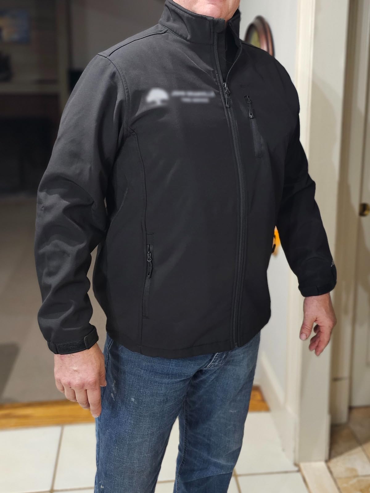 Men's Softshell Jacket Fleece Lined Windbreaker, Lightweight Water Resistant Winter Coat customer photo 1
