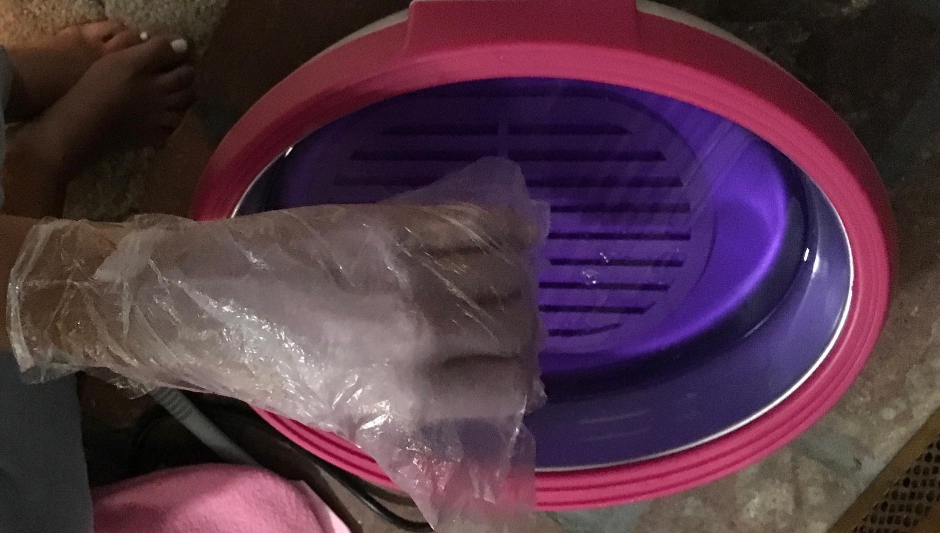 Paraffin Wax Machine for Hand and Feet - Ejiubas Paraffin Bath, Quick Heating, Large Capacity, includes 2.2 lb Paraffin Wax 200 Glove Liners 2 Thermal Mitts Booties for Arthritis and Deep Skin Moisturize customer photo 2