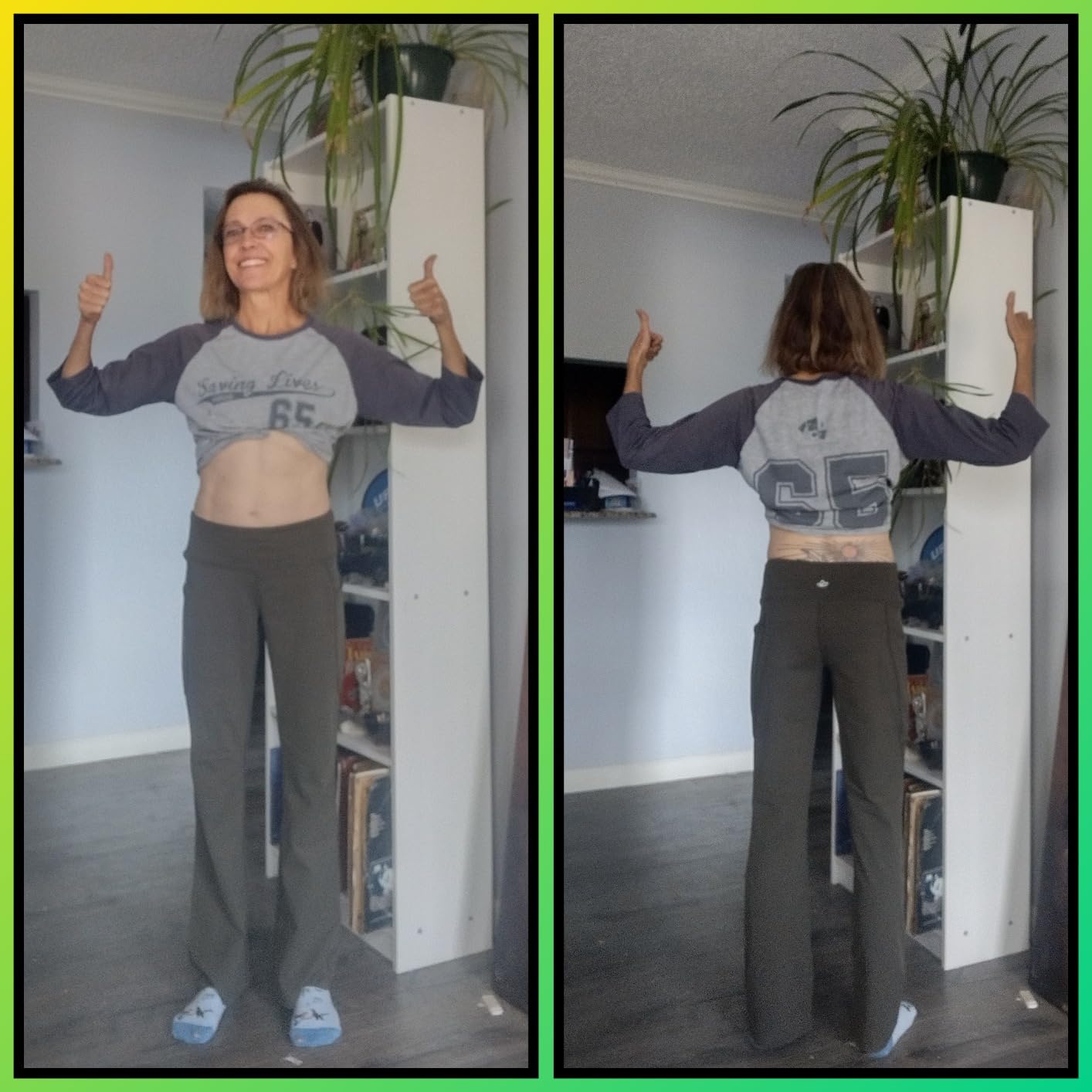 Yogipace Petite/Regular/Tall Women's Bootcut Yoga Pants with Side Pockets, Flare Leggings for Travel, Lounge & Everyday Wear customer photo 2