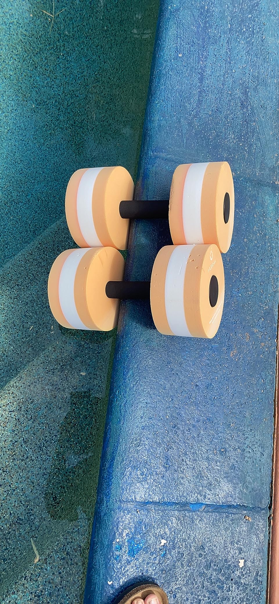 Aquatic Exercise Dumbell Set of 2 - Water Aerobic Exercise Foam Dumbbells Pool Resistance Fitness Equipment for Weight Loss customer photo 1