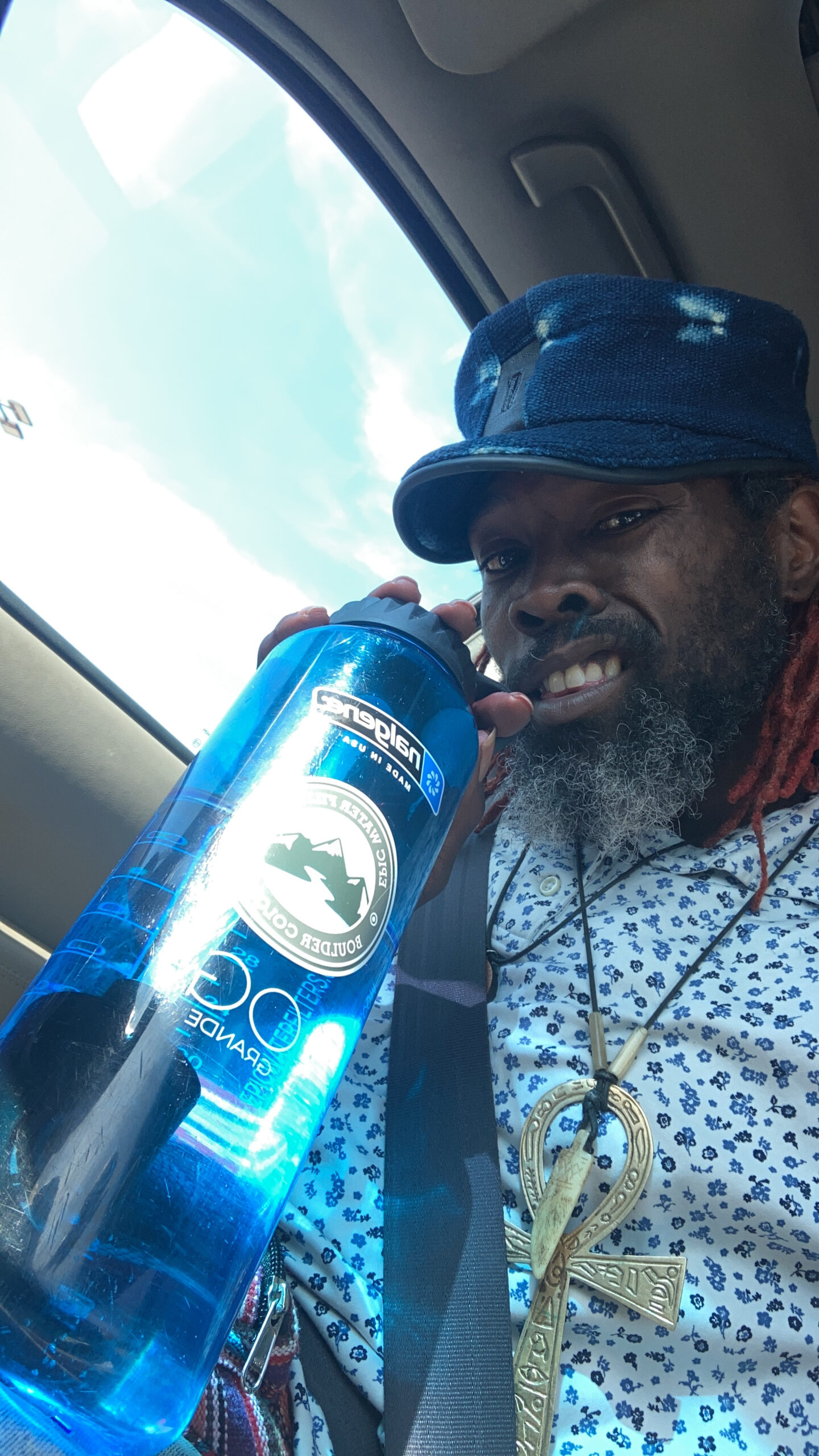 Epic Water Filters Nalgene OG Water Bottle with Filter, USA Made, BPA Free, Removes 99.99% Tap Water Contaminants, Forever Chemicals, Slate Blue, 48 oz customer photo 1