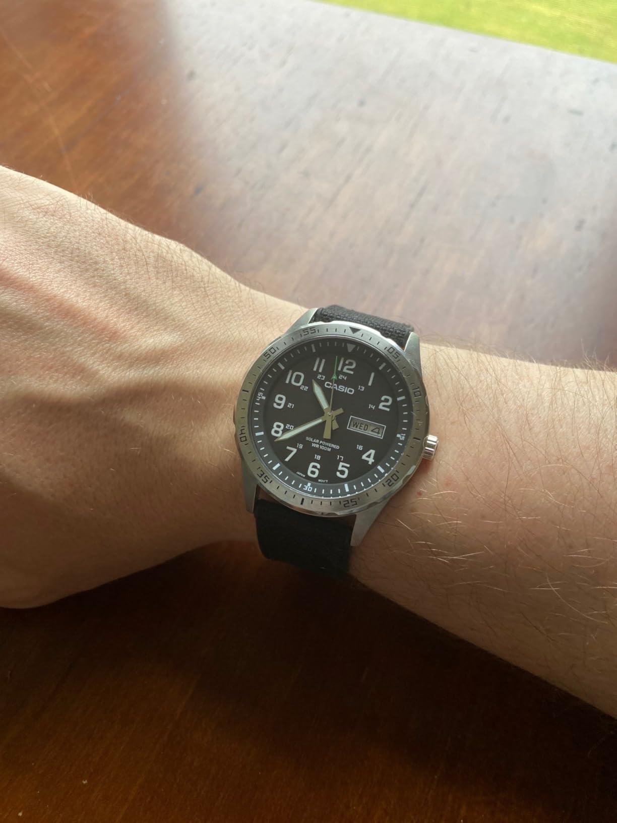 Casio MTPS120L Series Unisex Analog Watch | 100M WR | Stainless Steel Case | Military Styling | Solar Powered customer photo 2
