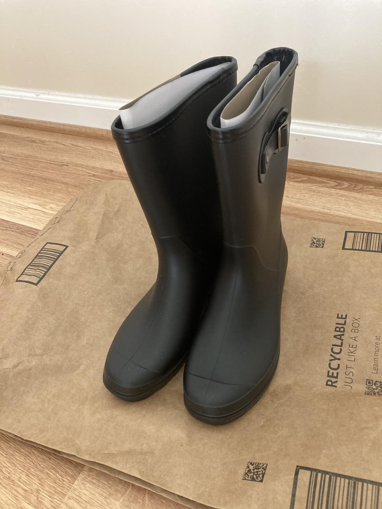 Evshine Women's Mid Calf Rain Boots Waterproof Garden Shoes customer photo 2