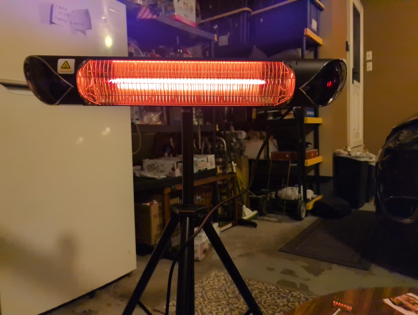 Briza Infrared Electric Patio Heater - Indoor/Outdoor Heater - Portable Wall/Garage Heater - 1500W - use with Stand - Mount to Ceiling/Wall customer photo 1