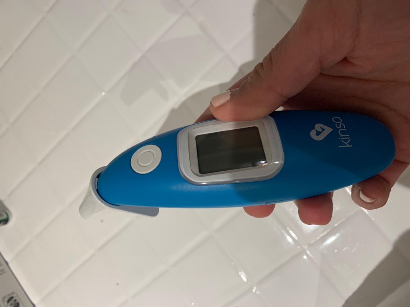 Kinsa Smart Ear Thermometer for Adults, Kids and Babies, Infrared in-Ear Digital Thermometer, App-Connected Fever and Symptom Tracking, 1-Second Accurate Readings customer photo 2