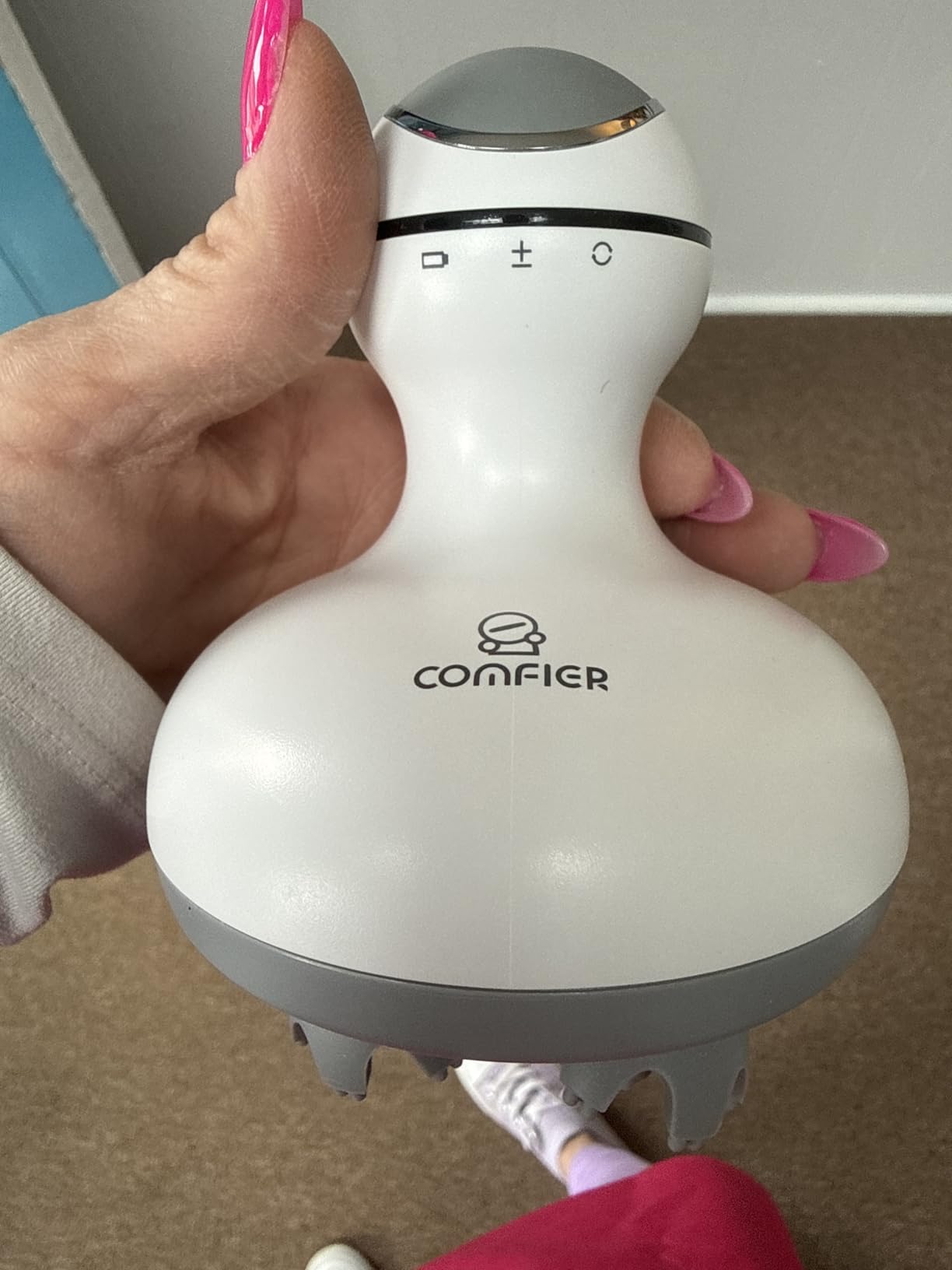 COMFIER Electric Cordless Hair Scalp Massager with Kneading 84 Massage Nodes, Handheld Portable Head Scratcher Massager for Hair Growth, Deep Clean and Stress Relax customer photo 1