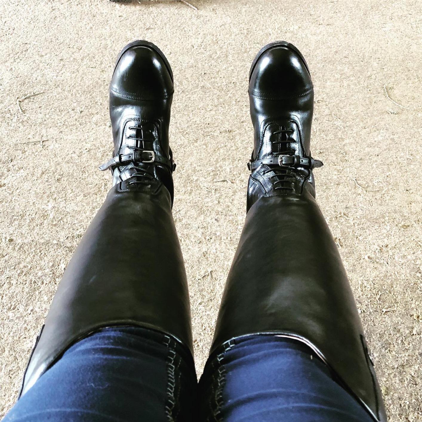 TuffRider Women's Flex Plus Field Boot - Genuine Leather Tall Wide Calf Equestrian Horse Riding Boot customer photo 1
