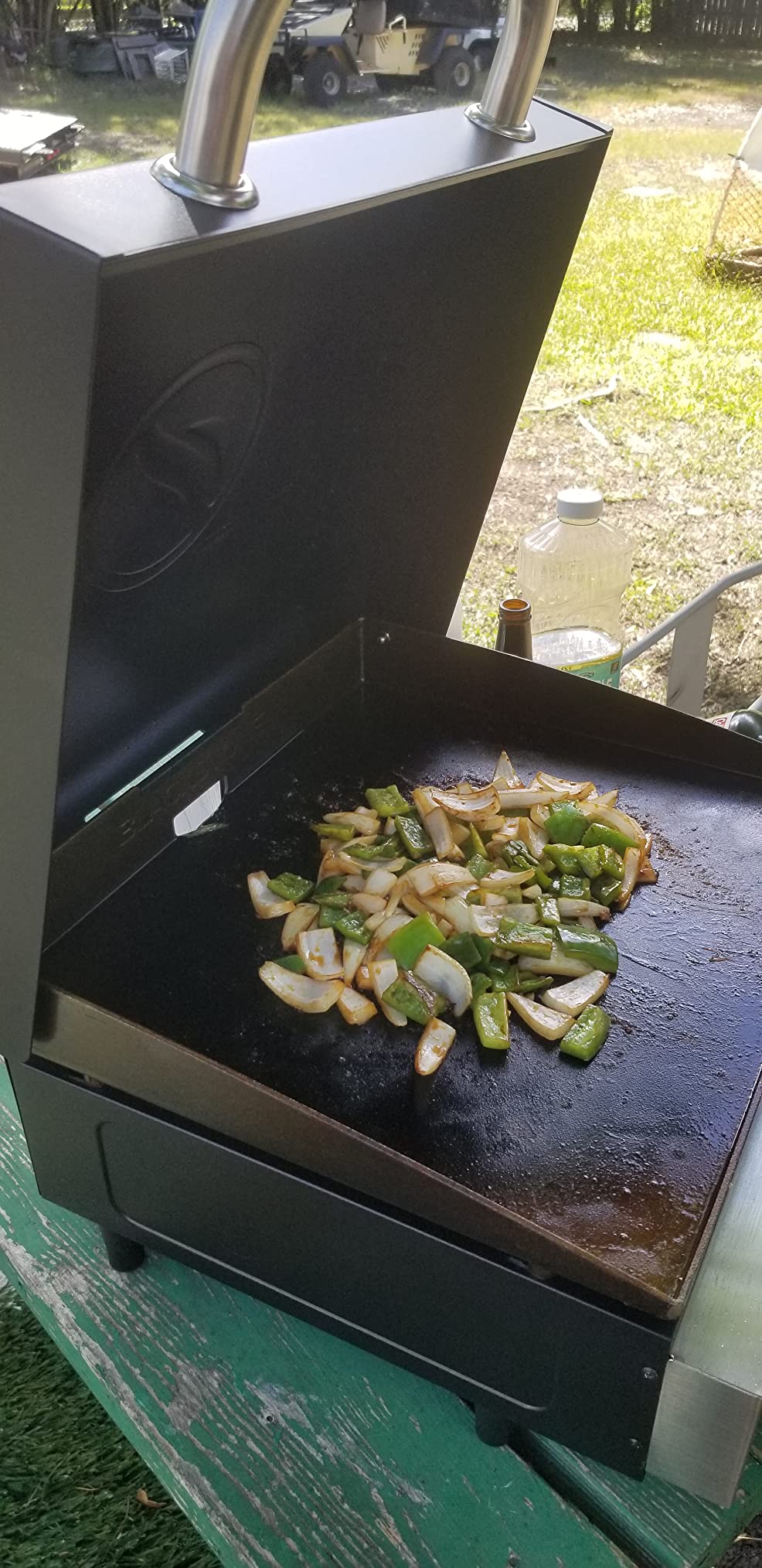 BLACKSTONE 1814 Stainless Steel Propane Gas Portable, Flat Top Griddle Grill Station for Kitchen, Camping, Outdoor, Tailgating, Tabletop, Countertop - Heavy Duty & 12,000 BTUs, 17 Inch, Black customer photo 2