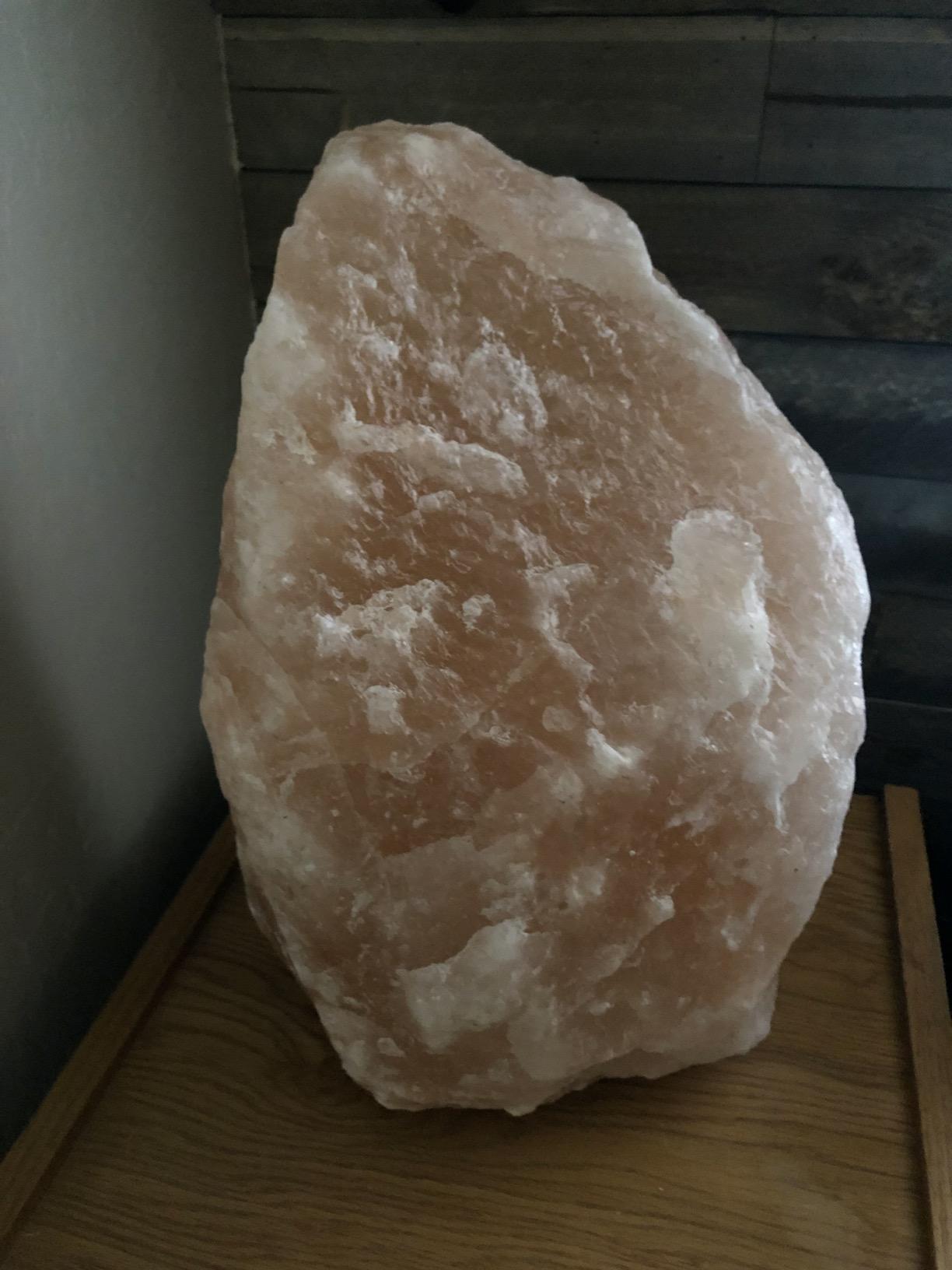 LN-09 Natural Himalayan Crystal Rock Sea Salt Lamp Air Purifier 19-25 lbs, Himalayan Pink Large Lamps, Night Light, UL Listed Cord w/Dimmer Control Switch, Quality Gift Packaging customer photo 1