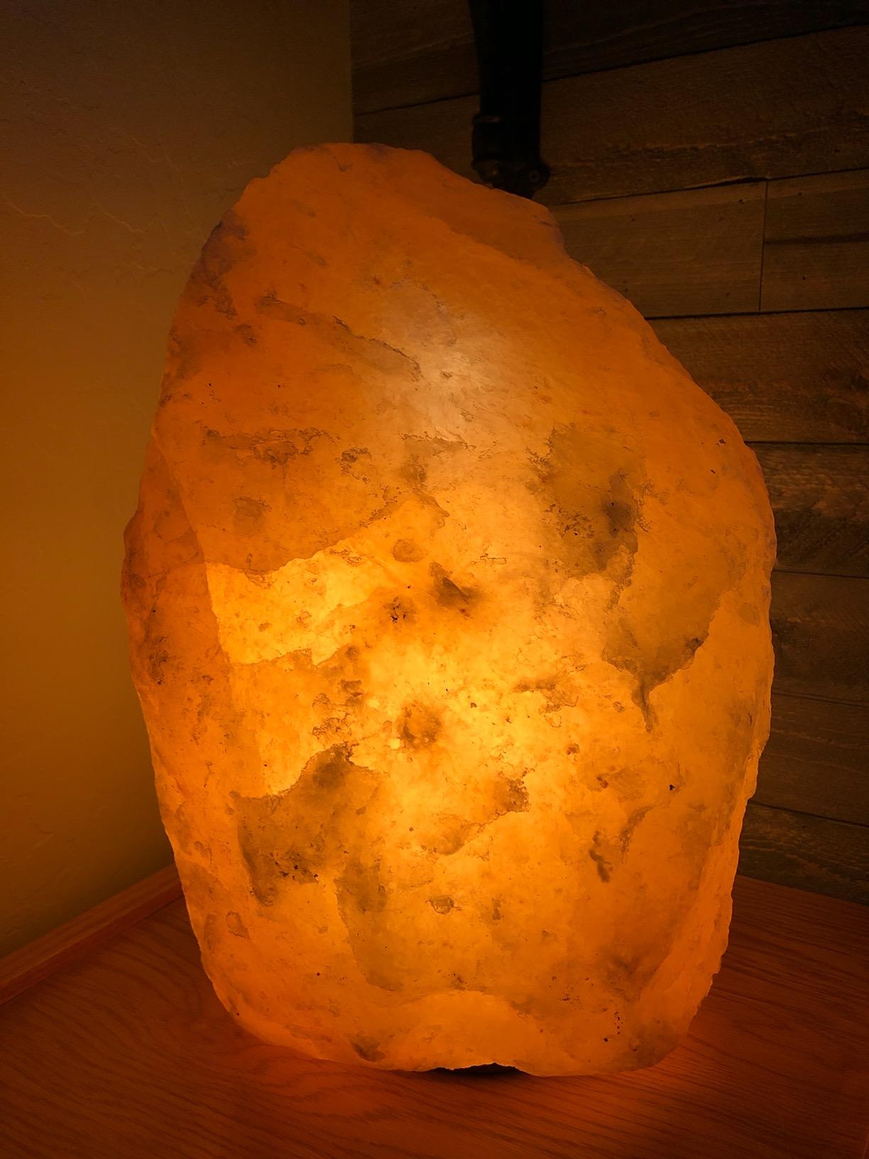 LN-09 Natural Himalayan Crystal Rock Sea Salt Lamp Air Purifier 19-25 lbs, Himalayan Pink Large Lamps, Night Light, UL Listed Cord w/Dimmer Control Switch, Quality Gift Packaging customer photo 2