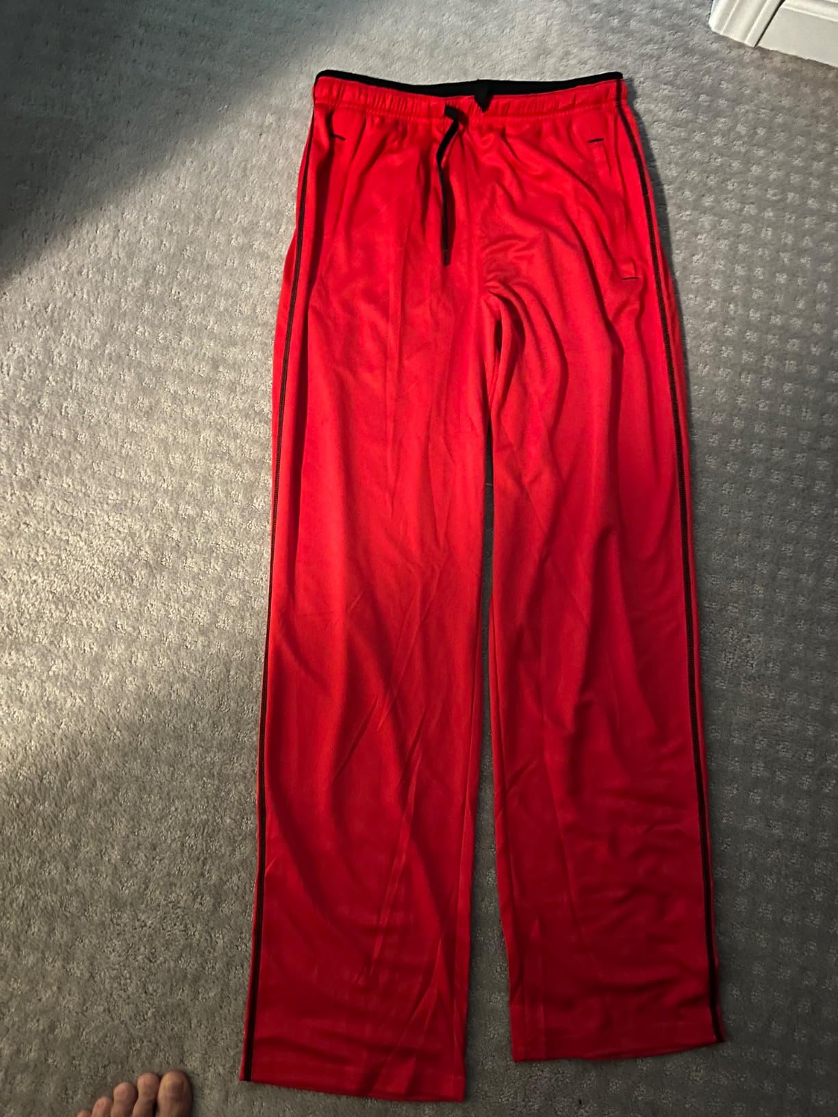 MAGNIVIT Men's Lightweight Sweatpants Loose Fit Open Bottom Mesh Athletic Pants with Zipper Pockets customer photo 2