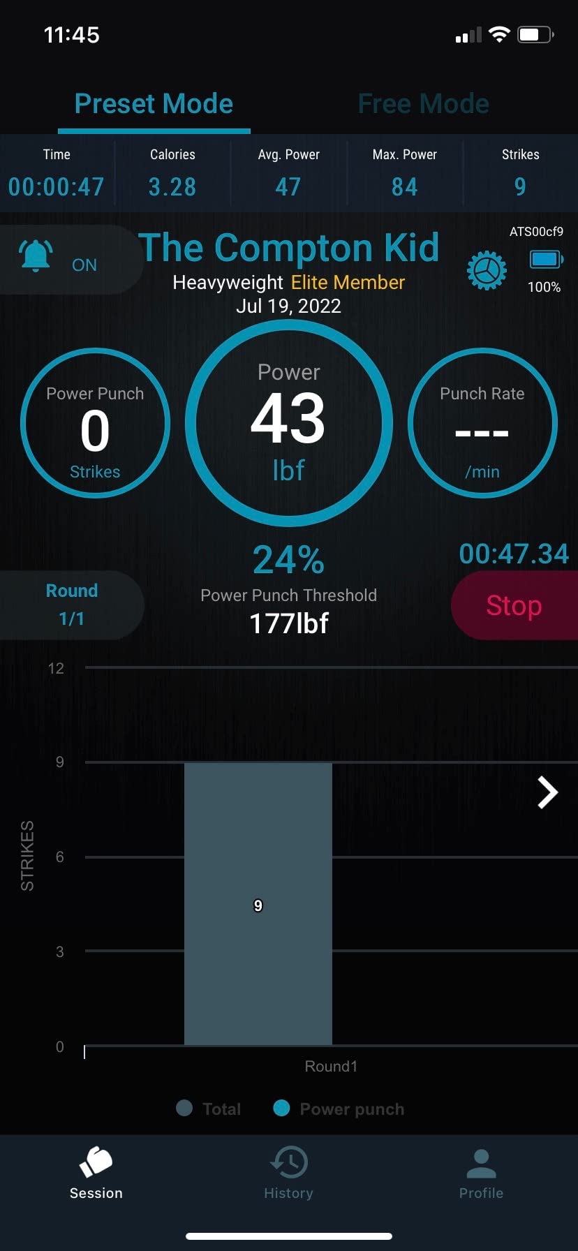 Aqua Training Bag Sensor Kit - Monitor and Maximize Your Training Progress via Smartphone app - Use Punch Force, Hardest Punch, Punch Calorie Measurement and Punch Frequency Indicators customer photo 2