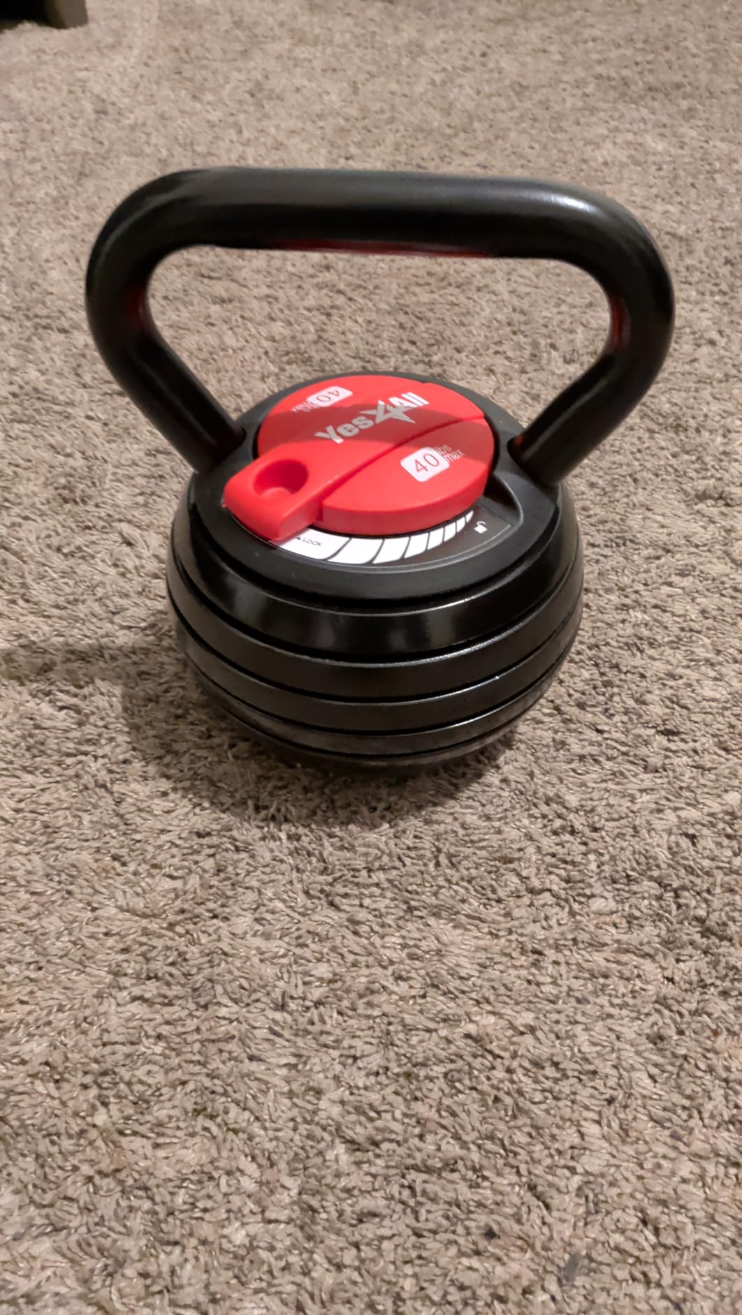 Yes4All Adjustable Kettlebell Set, 20-40 LB with Spacer Disks and Secure Lock customer photo 1