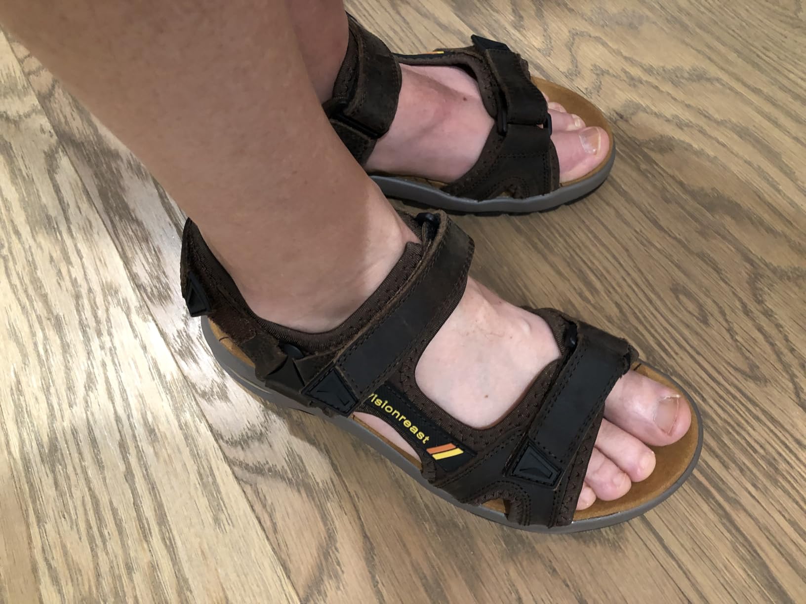 visionreast Mens Athletic Sandals Open Toe Hiking Outdoor Non-slip Sandals Air Cushion Sport Casual Beach Sandals customer photo 2