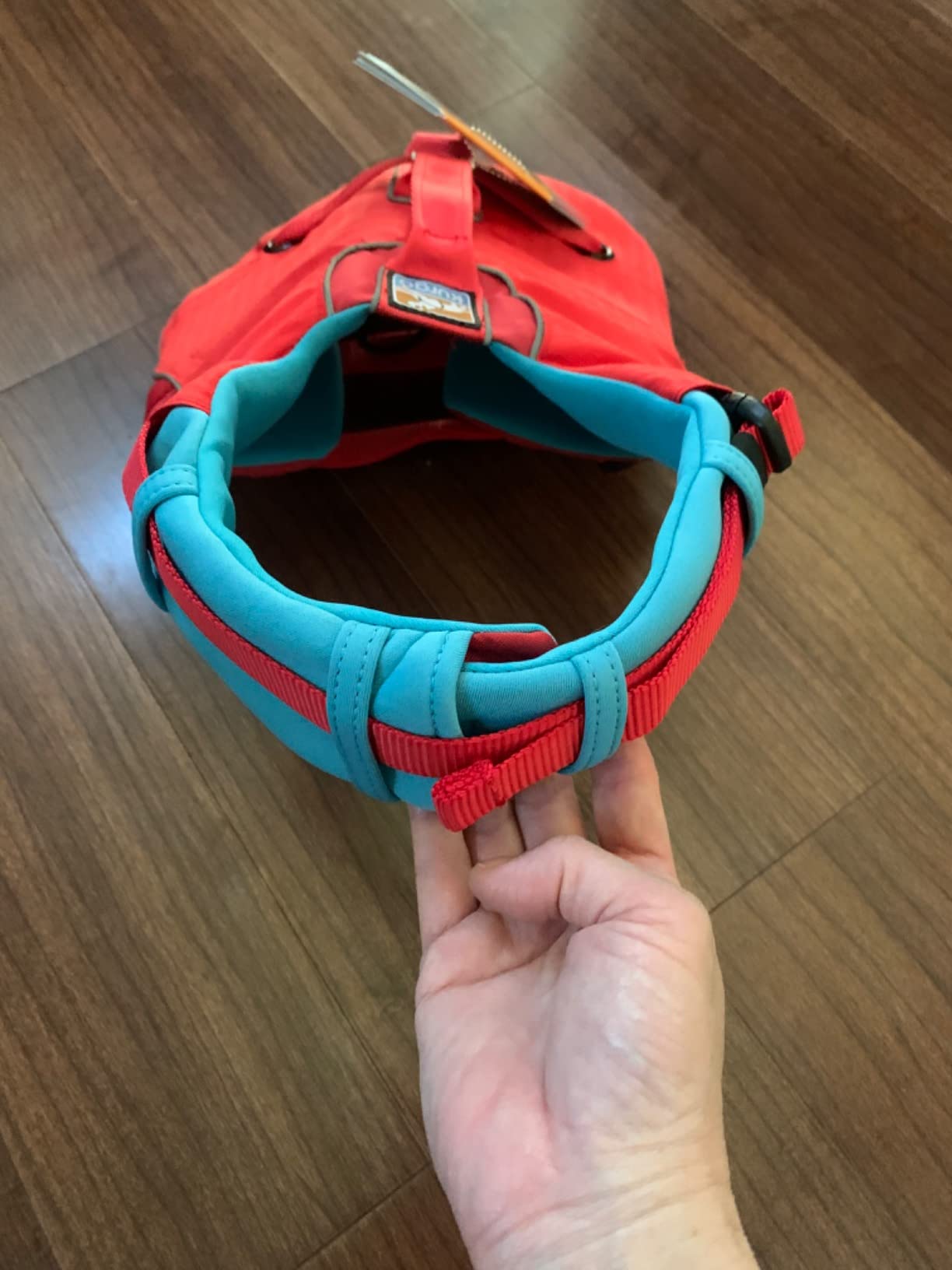 Kurgo Surf n' Turf Dog Life Jacket - Flotation Life Vest for Swimming and Boating - Dog Lifejacket with Rescue Handle and Reflective Accents - Machine Washable - Red/Blue, Medium customer photo 1