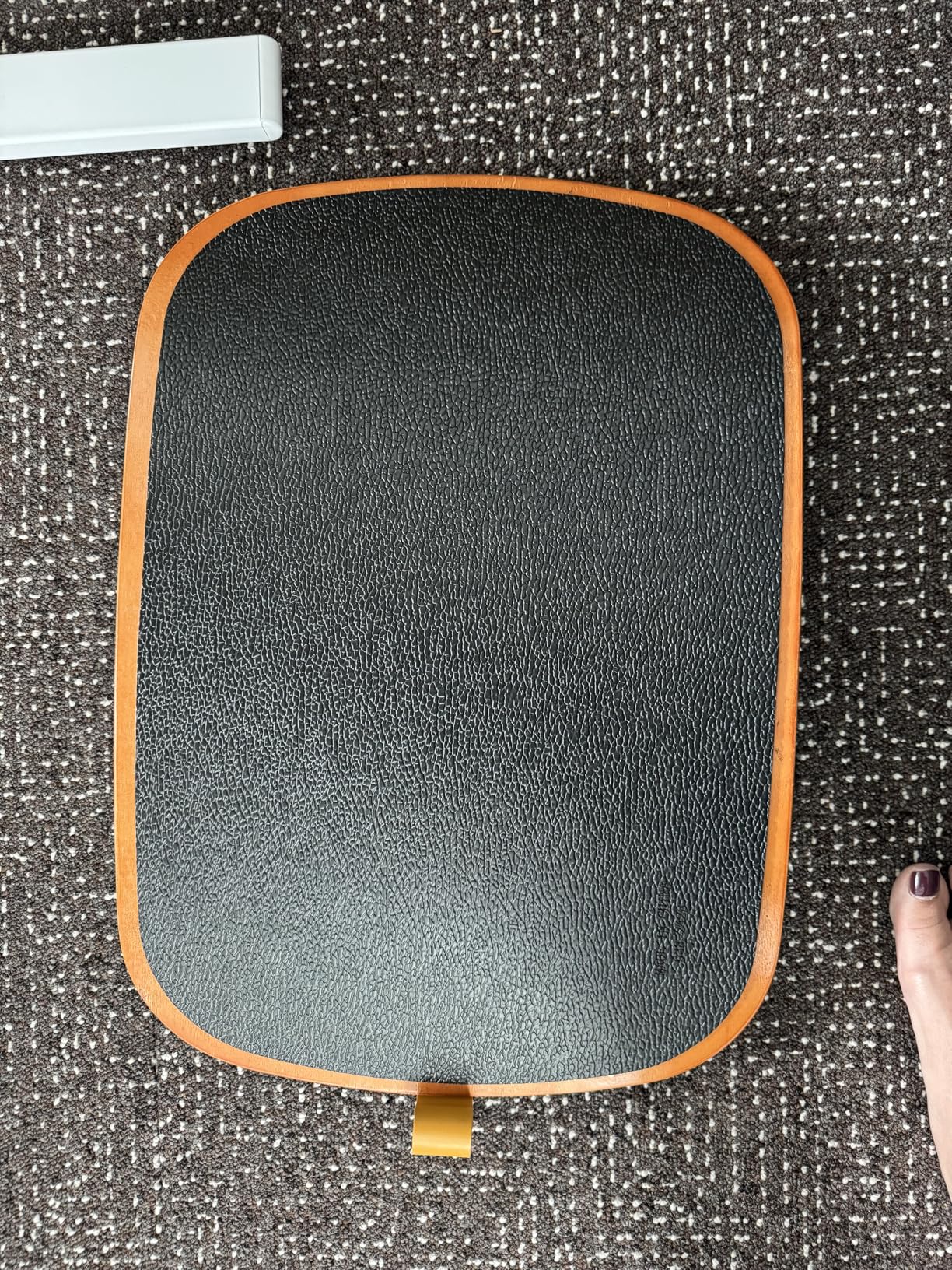 FEZIBO Standing Desk Mat with Anti Fatigue Bar, Wooden Wobble Balance Board with Ergonomic Design Comfort Floor Mat customer photo 1