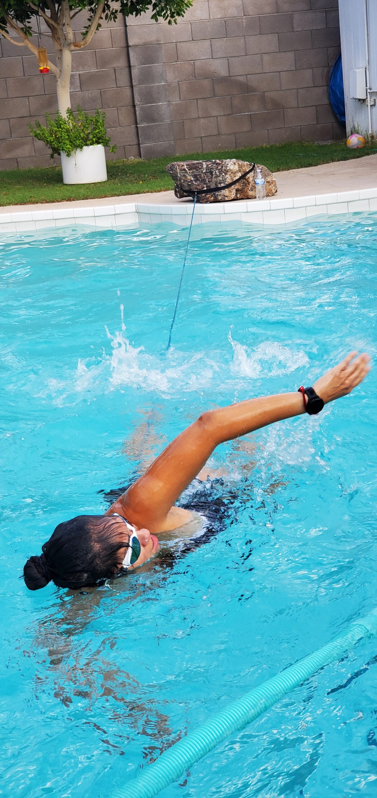 Swim Belt Swim Training Belt with 2.2M Bungee Cord Adjustable Swim Tether for Swim in Place Swimming Pool Trainer Belt for Stationary Harness Aquatic Resistance Water Exercise customer photo 2