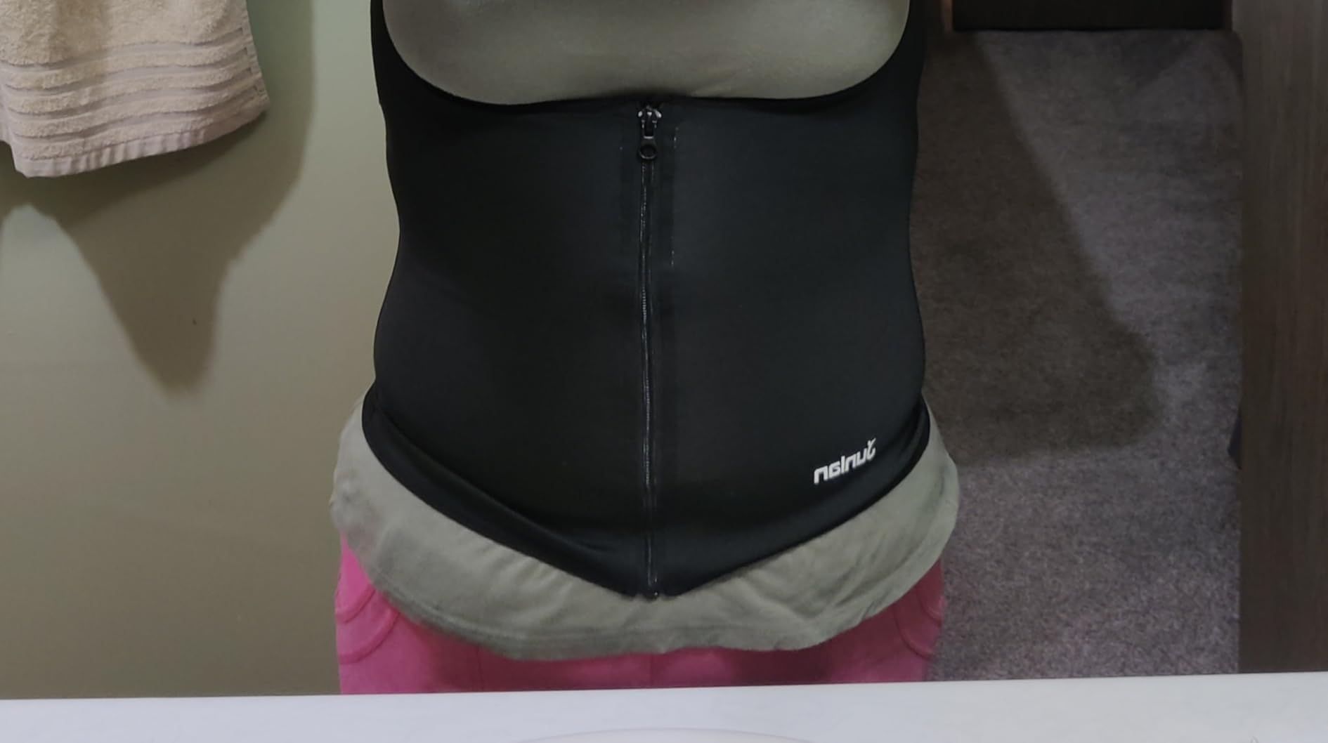 Junlan Sauna Suit for Women Waist Trainer Vest for Women Sweat Tank Top Shaper for Women with Zipper customer photo 1