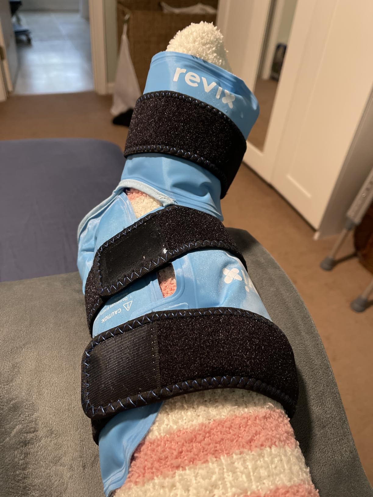 REVIX Ankle Ice Pack Wrap for Foot Pain Relief and Feet Injuries, Reusable Gel Ice Cold Packs for Achilles Tendonitis, Plantar Fasciitis, Sprained Ankles and Heels customer photo 2