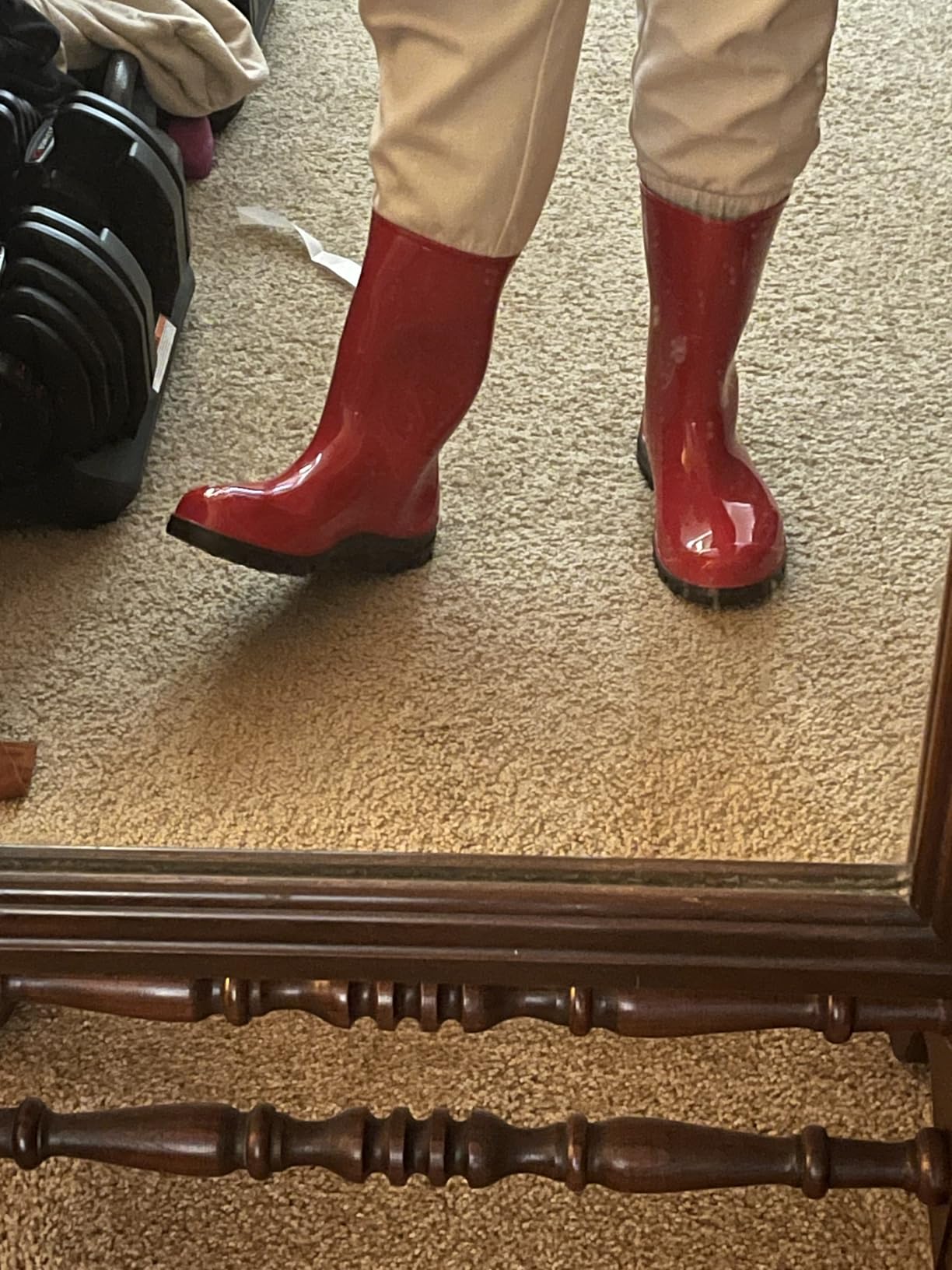 Women's Mid Calf Rain Boots Printed Waterproof Rubber Boots Short Garden Shoes customer photo 1
