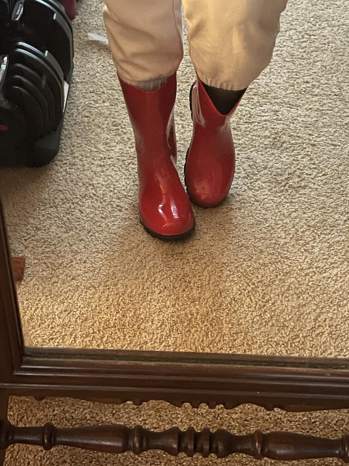 Women's Mid Calf Rain Boots Printed Waterproof Rubber Boots Short Garden Shoes customer photo 2
